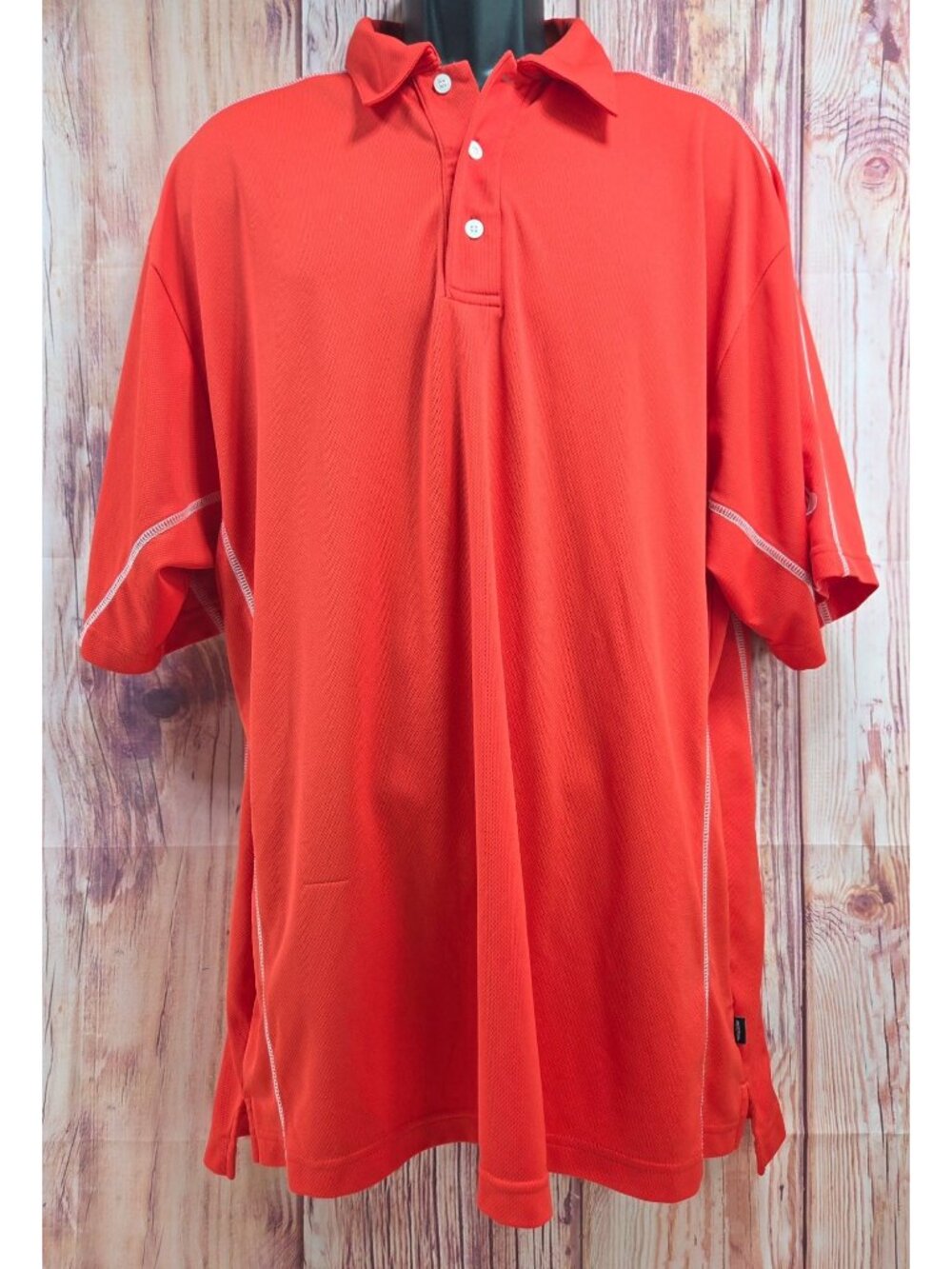 Straight Down Mens Red Performance Polo XL Lightweight & Moisture-Wicking